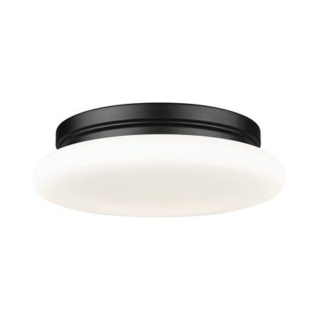 Z-Lite Soleil Matte Black 1 Light Flush Mount 1025F12-MB-LED