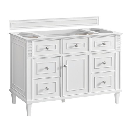 James Martin Vanities Vanity, without top, Bright White, 47.88 in W x 23.5 in D, 424-V48-M-BW