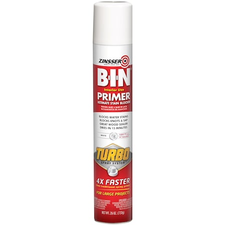 Zinsser Shellac Based Primer Spray, White, 26 oz 356880