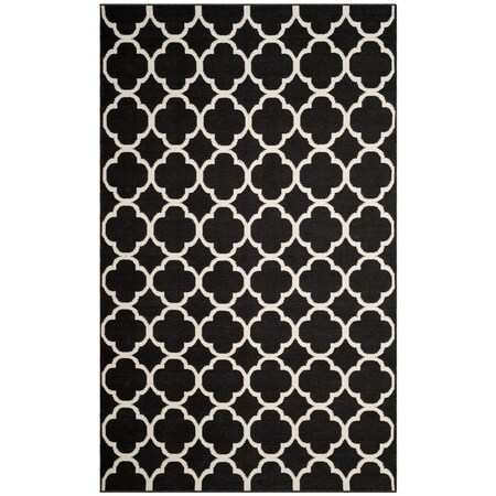 Safavieh Montauk Hand Woven Medium Rectangle Area RugBlack & Ivory 4 x 6 ft. MTK725D-4