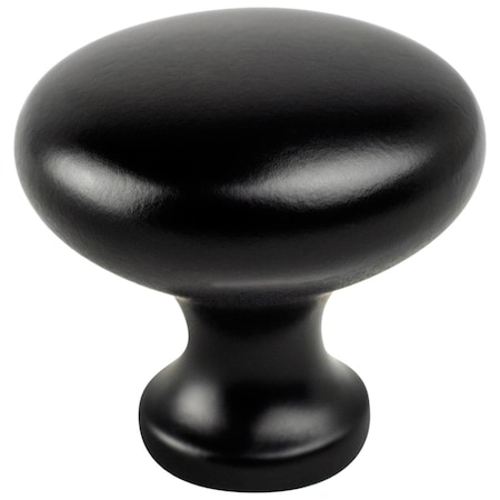 Berenson 1.125 in. Traditional Advantage Four Round Knob, Matte Black BE9132 1055