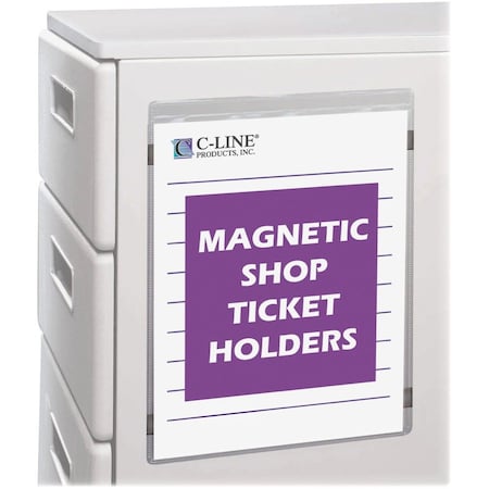 C-Line Products C-Line 83912 Magnetic Shop Ticket Holders 9 x 12 Clear Vinyl 15/box 83912