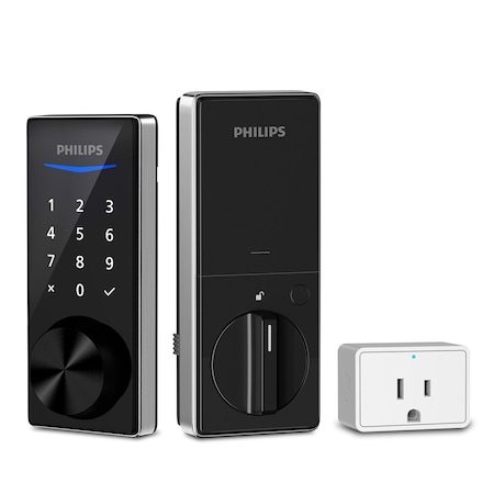 Philips Bluetooth Touchscreen Smart Deadbolt with Wi-Fi Bridge DDL240X-15HBG-SN