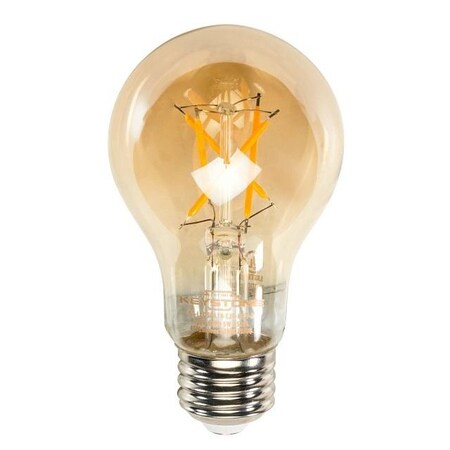 Keystone A19 Filament Bulb, 60W Equivalent, E26 Medium Base, 2200K, 80CRI, Amber KT-LED9FA19-E26-822-A
