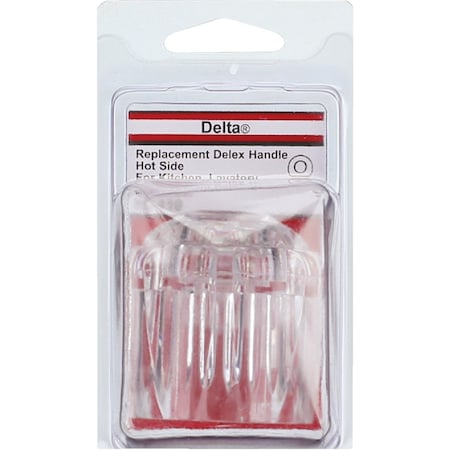Westlake Pipe & Fittings Delta Delex Hot Round Clear Tub & Shower Handle Kit HC-110