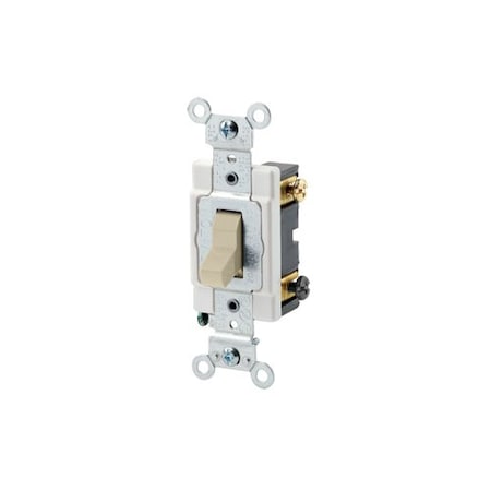 Leviton Toggle Double-Pole 15A Commercial Ivory CSB2-15I