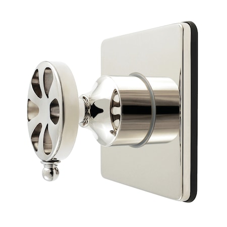 Kingston Brass Single-Handle Six-Way Diverter Valve with Square Trim Kit, Polished Nickel KS4046RX