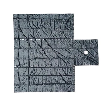 Mytee Products Heavy Duty 18 Oz Lumber Tarp 24x20 8ft Drop with 8ft x 8ft Flap - Black LT3PCE20FT