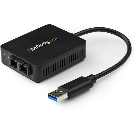 Startech.Com CONNECT TO A GIGABIT ETHERNET FIBER OPTIC NETWORK THROUGH YOUR LAPTOPS USB-A POR US1GA30SXSC