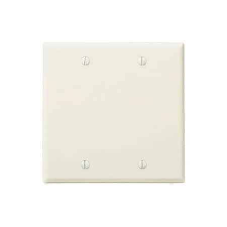 Leviton Blank Wallplate, Standard Size, Gang 2, Light Almond 78025