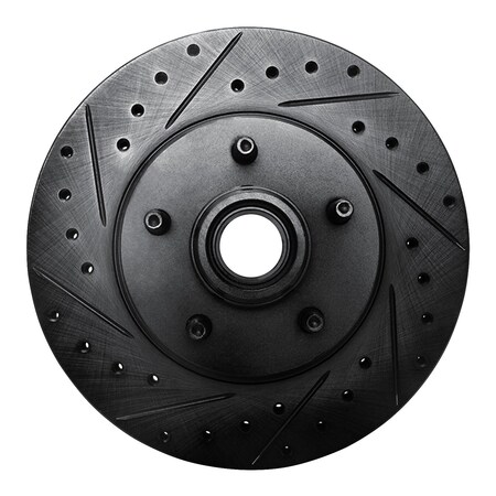 Dynamic Friction Co DFC Brake Rotor - Drilled and Slotted - Black 633-54141L
