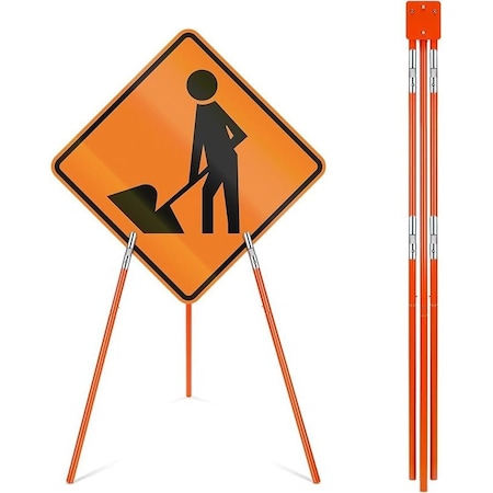 Eastern Metal Signs And Safety Tripod Sign Stand, 36 in x 48 in Sign E-55