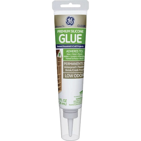 Ge Specialty Projects Premium Silicone Glue Clear 2.8 Oz. Tube 2823396