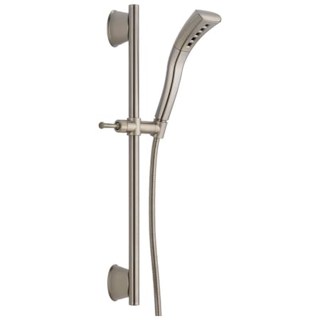 Delta Universal Showering Components H2Okinetic Single-Setting Slide Bar Hand Shower In Stainless 51579-SS