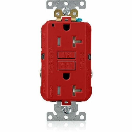 Leviton Plugs&Rcptcls, 20A, 125VAC, Rd, Polycarb G5362-TR
