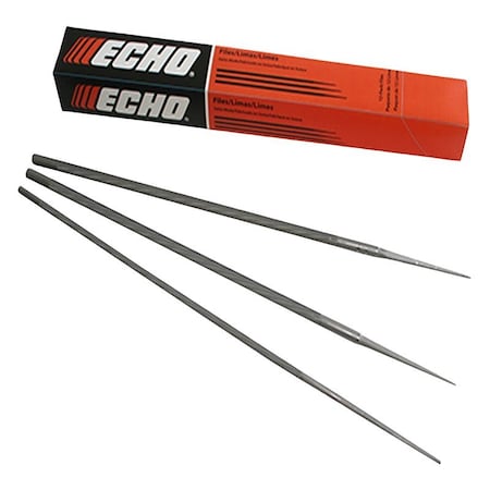 Echo Chainsaw File, 3/16 in Dia Dimensions, Round, Cloth/Metal/Plastic, 2/PK, 2PK 99988801702