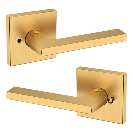 Baldwin Baldwin Preconfigured 5162 Lever with R017 Rose Privacy Lock with 2-3/8in Backset and Full Lip 5162044PRIV