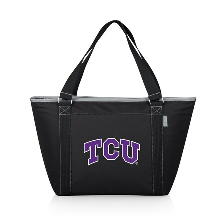 Picnic Time Family Of Brands NCAA TCU Horned Frogs Topanga Tote Cooler Bag - Soft Cooler Bag - Picnic Cooler, Black 619-00-175-844-0