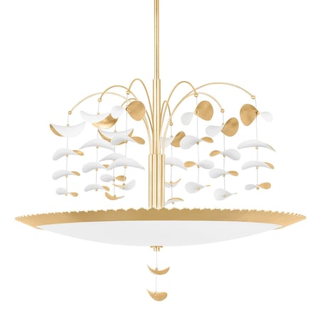 Hudson Valley Lighting Kelly Behun X Paavo 8 Light Chandelier 36 In. Gold Leaf/Soft White Combo KBS1747808-GL/SWH