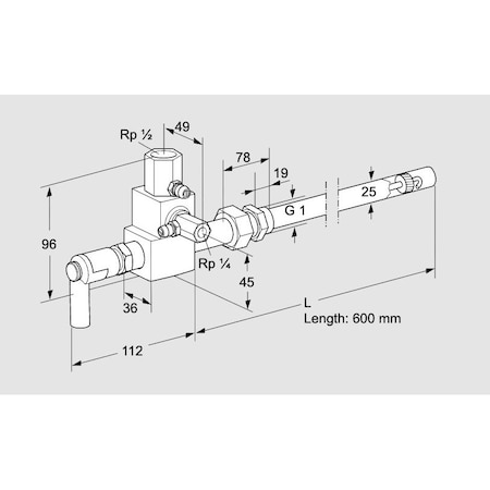 Honeywell Kromschroder BRNR, ZMI 25TB600N PILT NAT, 25MM TB DIA 2 KS84234065