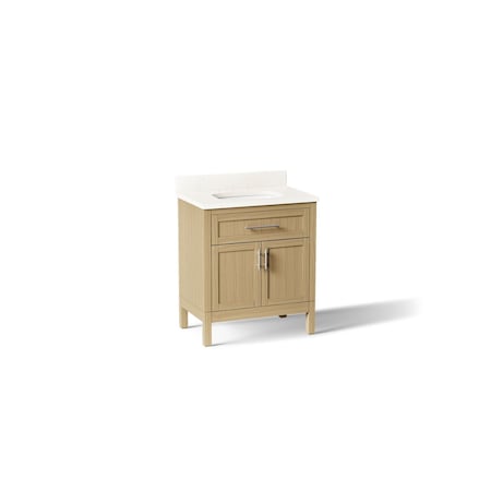 Kohler Hadron 30" bathroom vanity cabinet with sink and quartz top 39604-ASB-WEK