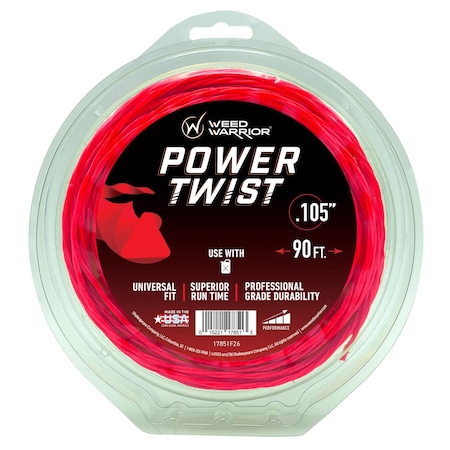 Weed Warrior Professional Grade.105 in. D X 90 ft. L Trimmer Line 17851