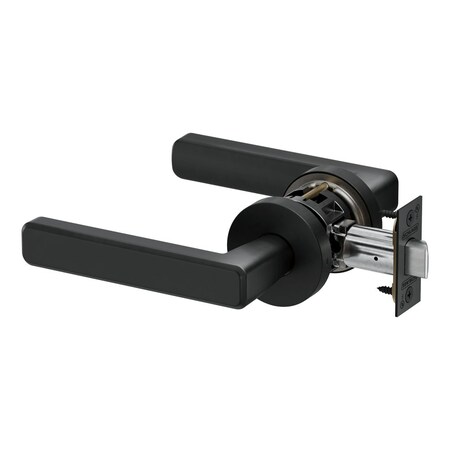 Schlage Grade 2 Passage Tubular Lock, Non-Keyed, Playa Lever, A Rose, Matte Black Finish PT10 PLAA 622