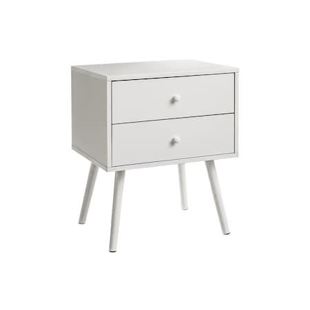 Monarch Specialties Accent Table, Bedroom, Living Room, Nightstand, Side Table, Storage Drawer, White, Contemporary I 3627