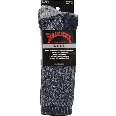 Railroad Sock Mens Navy Merino Wool Sock 2982 NV