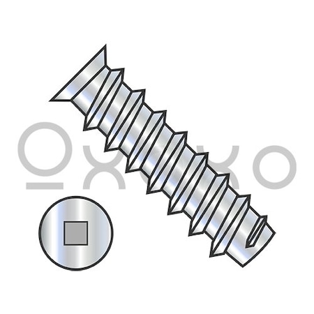 Oxoxo M6.3X10 Metric Square Flat 7.0-7.3HD OD European Drawer Slide Screw Full Thread Zinc, 8000PK 580235