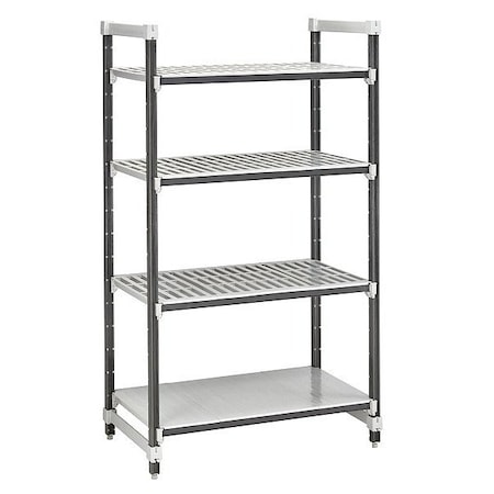 Cambro Shelving Unit, 60 in L, Speckled Gray EXU216072VS4480