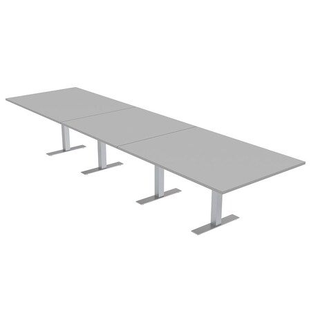 Skutchi Designs 16ft Rectangular Conference Table With Power | Harmony Series | 16 Person Meeting Room Table HAR-REC-48x192-T-U779-NA