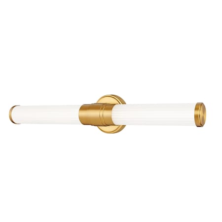 Z-Lite Warwick 1 Light Vanity, Modern Gold/Opal White, 25.25 In W x 4.75 In H 1020-25W-MGLD-LED
