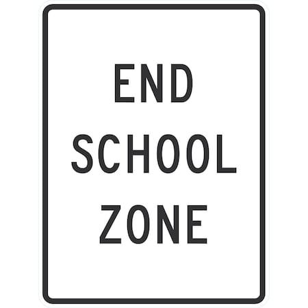 Lyle S5-2, End School Zone, 24x30, High Intensity Prismatic, White G-14189-HI_24x30