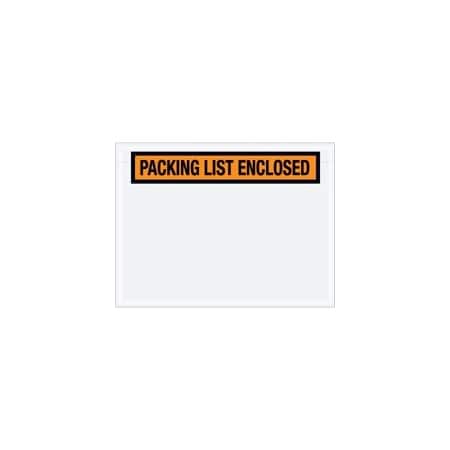 Bubblefast 4 1/2 x 6'' Orange Panel Face ''Packing List Enclosed'' Envelopes, 1000PK BFPL442