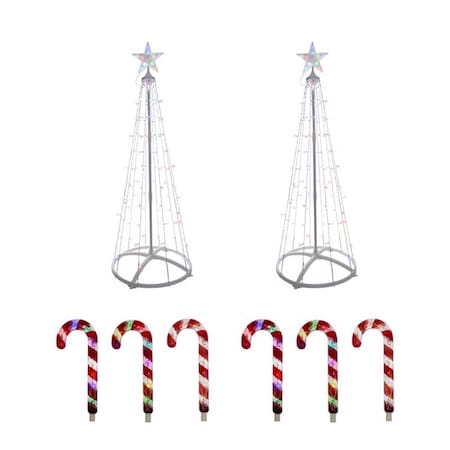 Celebrations Platinum Brilliant LED RGBW Outdoor Kit 4 ft. Yard Decor BRYRDPA