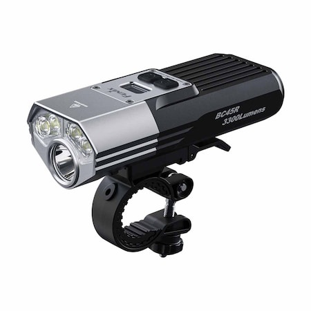 Fenix Lighting Fenix Bicycle Light, LED, Lithium Ion, 3300lm, Black BC45R