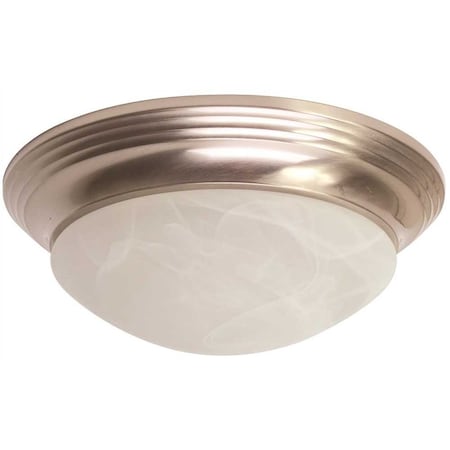 Monument 12 in. 60-Watt Equivalence Brushed Nickel Integrated LED Flushmount 2498704