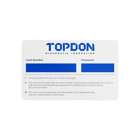 Topdon Phoenix Max/Smart One-Year Update Passenger Car, 1EA TD10002008