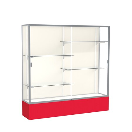Ghent Spirit Floor Display Case 72x72x16, Plaque, Satin 376PB-SN-RD