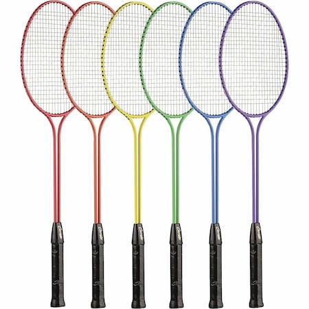 Champion Sports 26 x 8 x 1 in. All Steel Frame Badminton Racket, Assorted Colors BR31SET