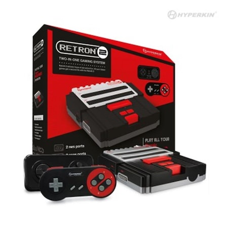 Hyperkin RetroN2 2 in 1 Console Videogame Hardware, Black HY83446