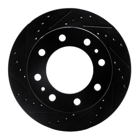 Dfc Premium Black Drilled & Slotted Brake Rotor, Disc Brake Rotor, 633-48051L