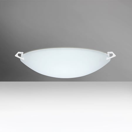 Besa Lighting Sonya 17 Ceiling, Satin Frost, White Clips, 2x11W LED 841825-LED-WH
