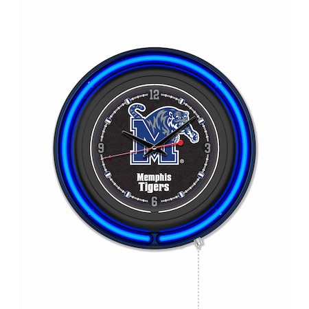 Holland Bar Stool University of Memphis 15 Double Neon Wall Clock Clk15BK