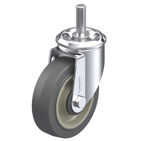 Pegasus Cstr, Swivl Stem, Gray Surelastic, 325 lb. P12S-PRP050B-ST1