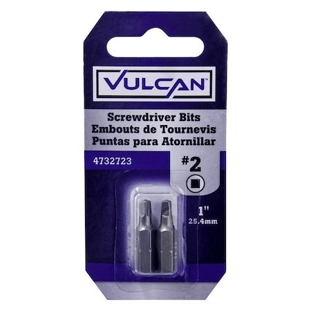 Vulcan Screwdriver Bit, S2 Chrome Molybdenum Steel 305542OR