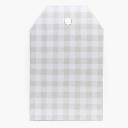 Nashville Wraps Gingham Sage Matte Gift Tag, 2.25x3.5, 50PK PTGS