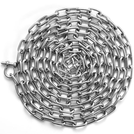 Vevor 20 ft Anchor Boat Chain 5/16" 316 Stainless Steel with Two Shackles SH006-TZ-5/16"*6.2M