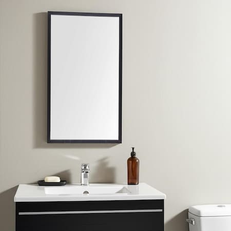 Homeroots 42" Black Bathroom Vanity Mirror 607217